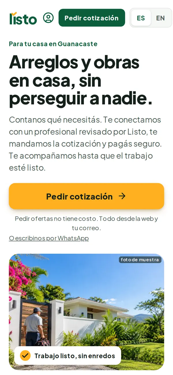 Listo: Home